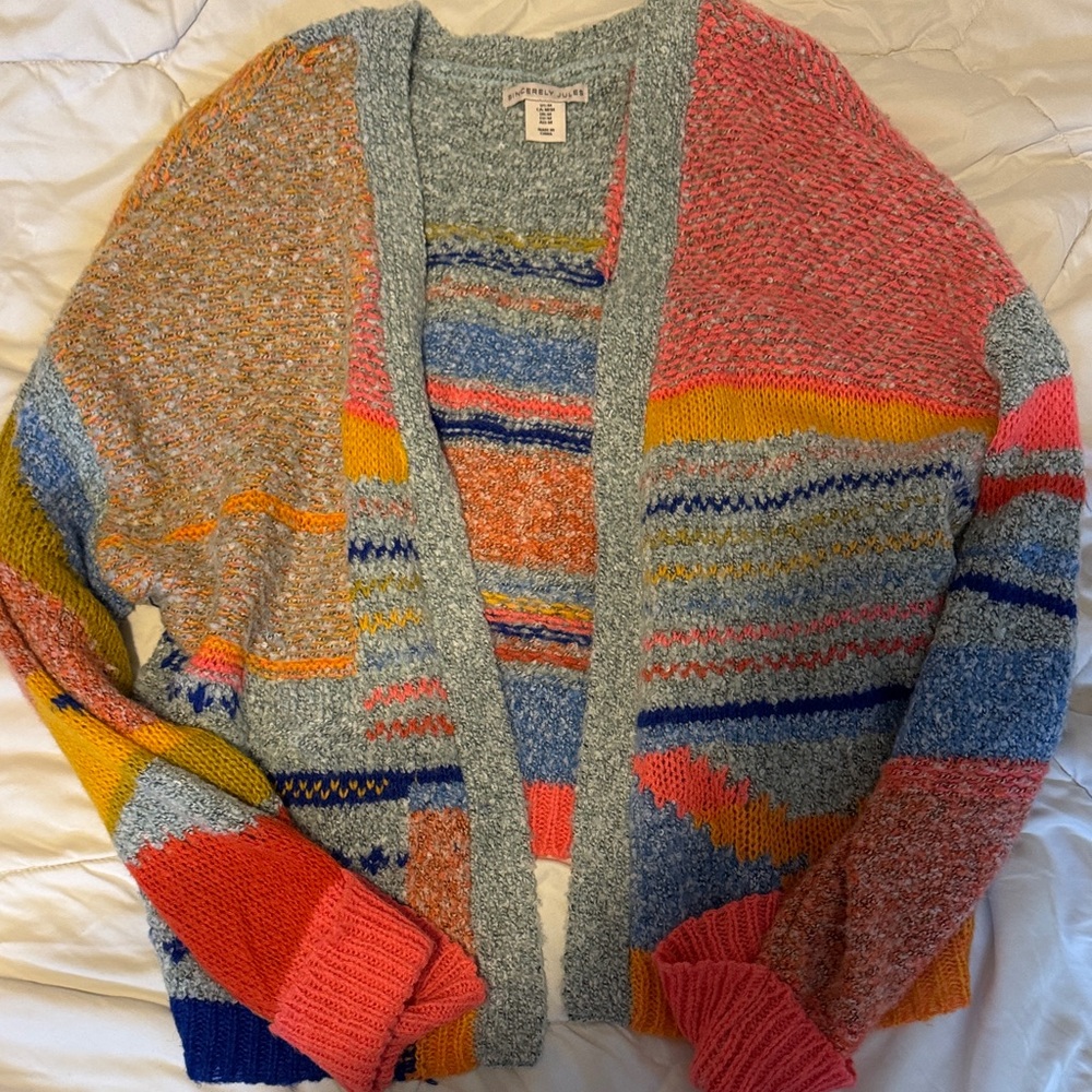 Sincerely Jules Colorful Patchwork Cardigan